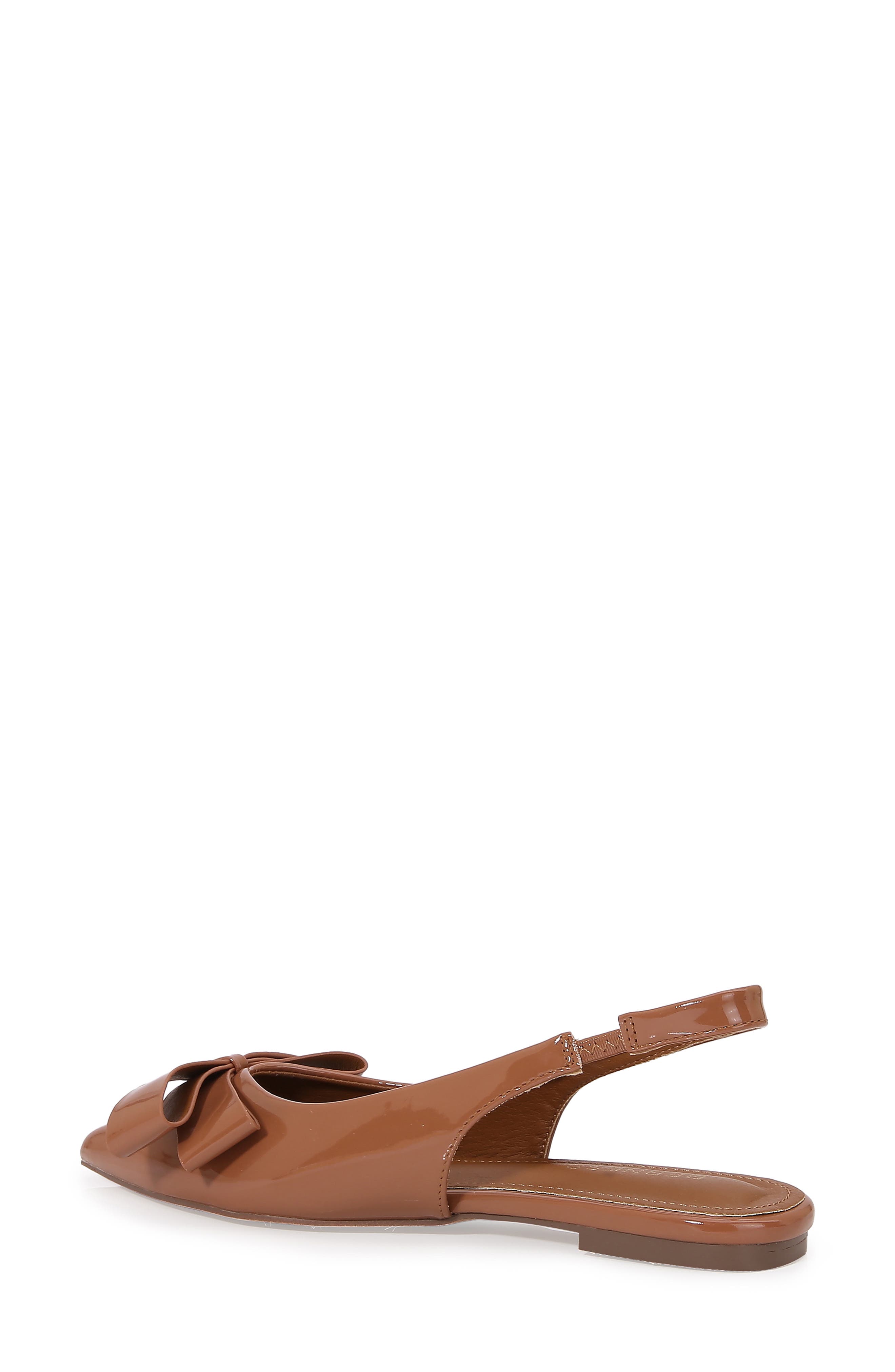 Bow Slingback Flat, Alternate, color, MOCHA