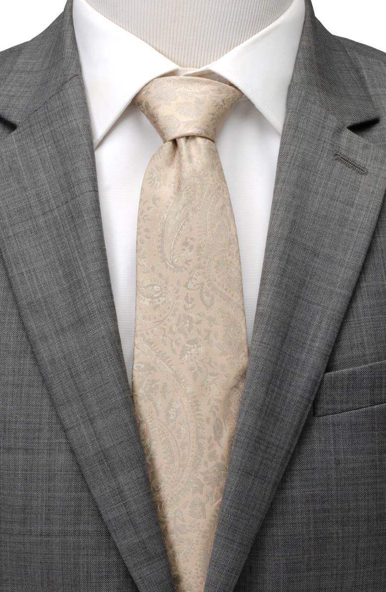 Cufflinks, Inc. Paisley Silk Tie, Alternate, color, Tan