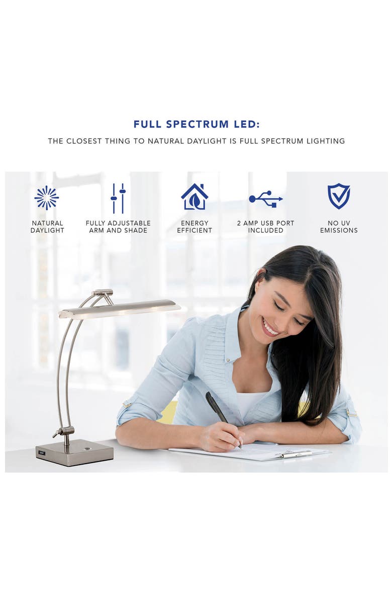 Esquire LED Desk Lamp, Alternate, color, BRUSHED STEEL