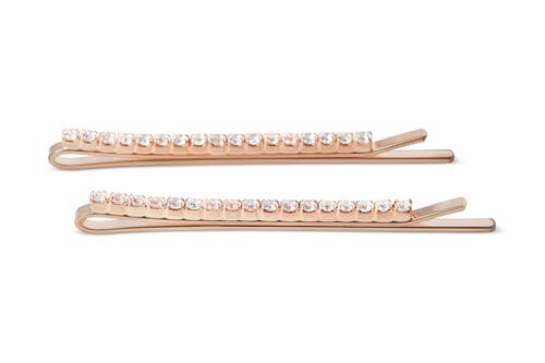 Shop Nume Sparkle Hair Pin Set Of 2- Rose Gold