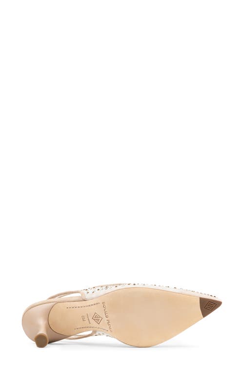 Donald Pliner Sodashi Snakeskin Embossed Pointed Toe Slingback Pump In Neutral