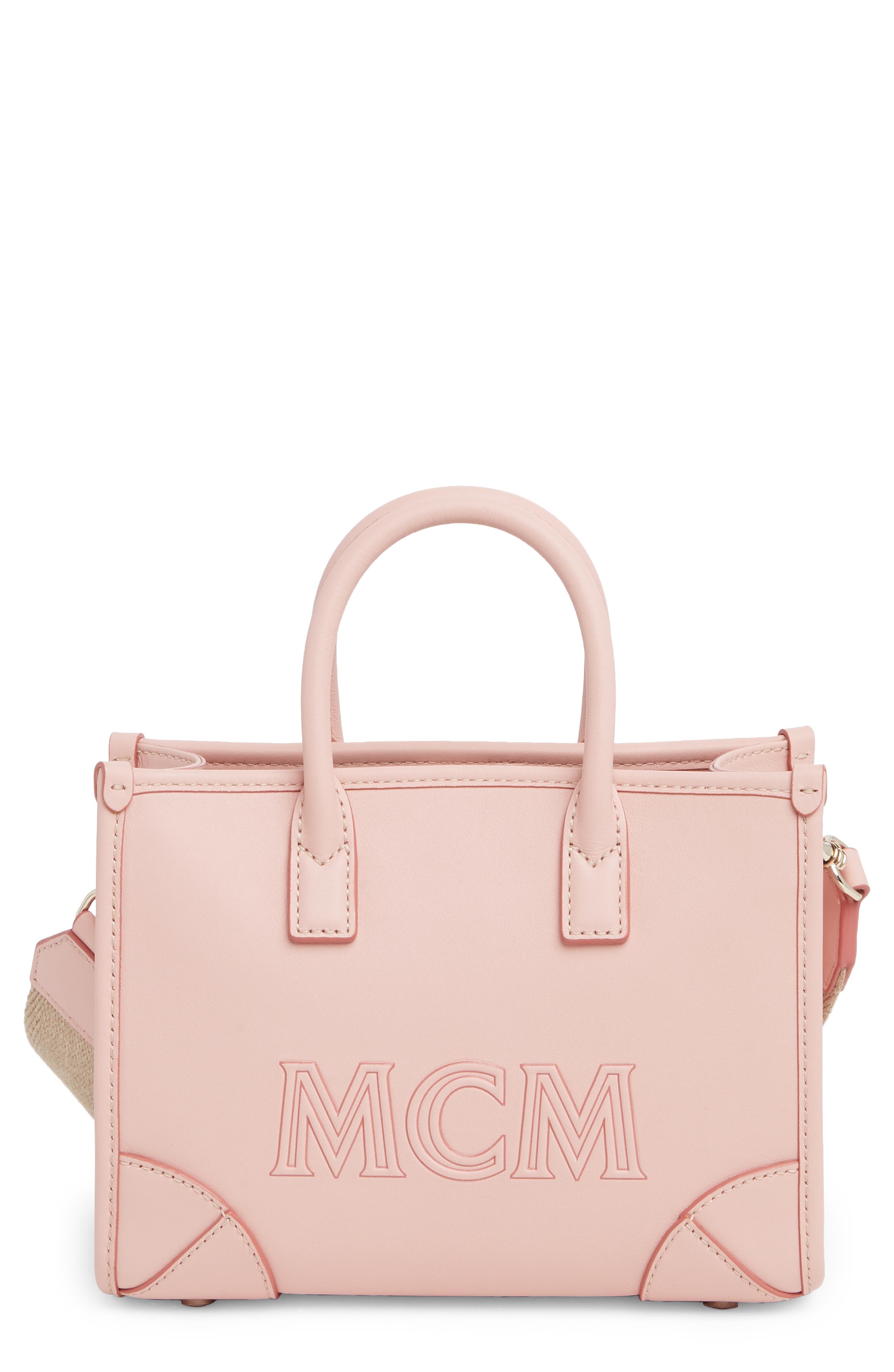 MCM Munchen Mini Tote Handbag, Main, color, 