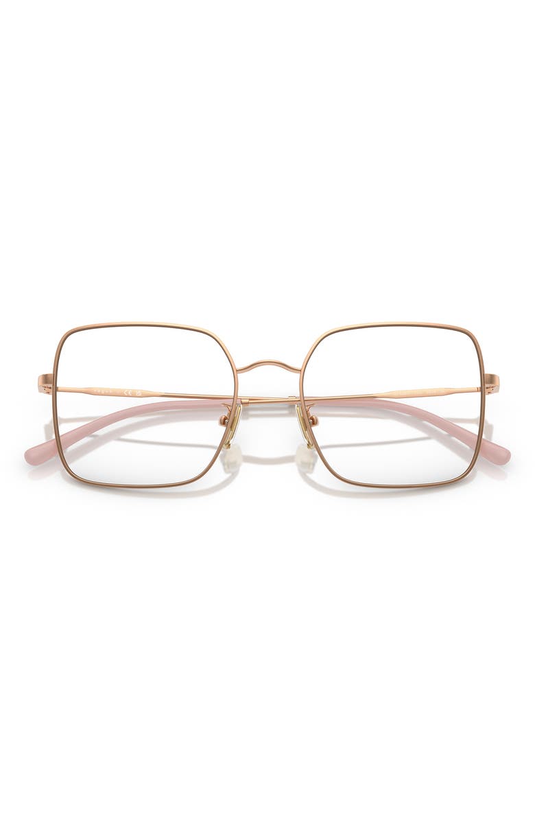 VOGUE 54mm Square Optical Glasses, Alternate, color, Rose Gold