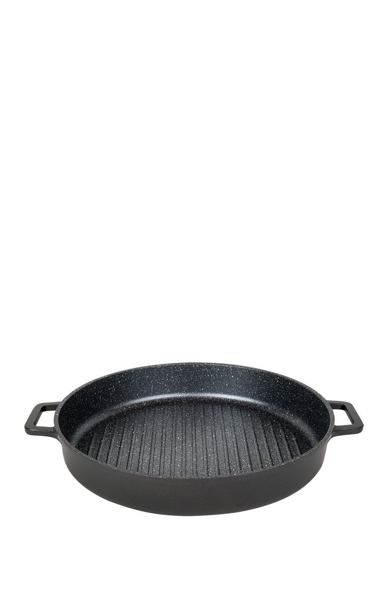 MASTERPAN Black Stovetop Oven Grill 12" Pan with Heat-in Steam-Out Lid, Alternate, color,
