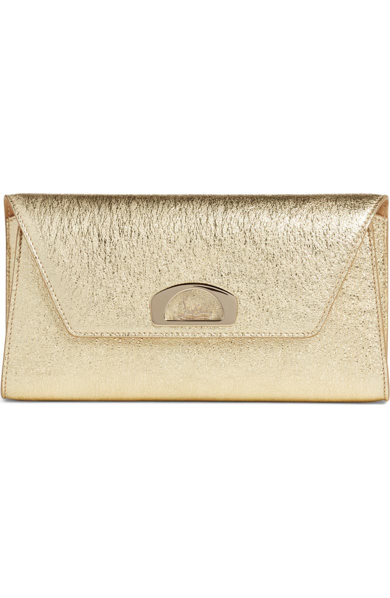 Christian Louboutin Vero Dodat Metallic Calfskin Clutch, Main, color,