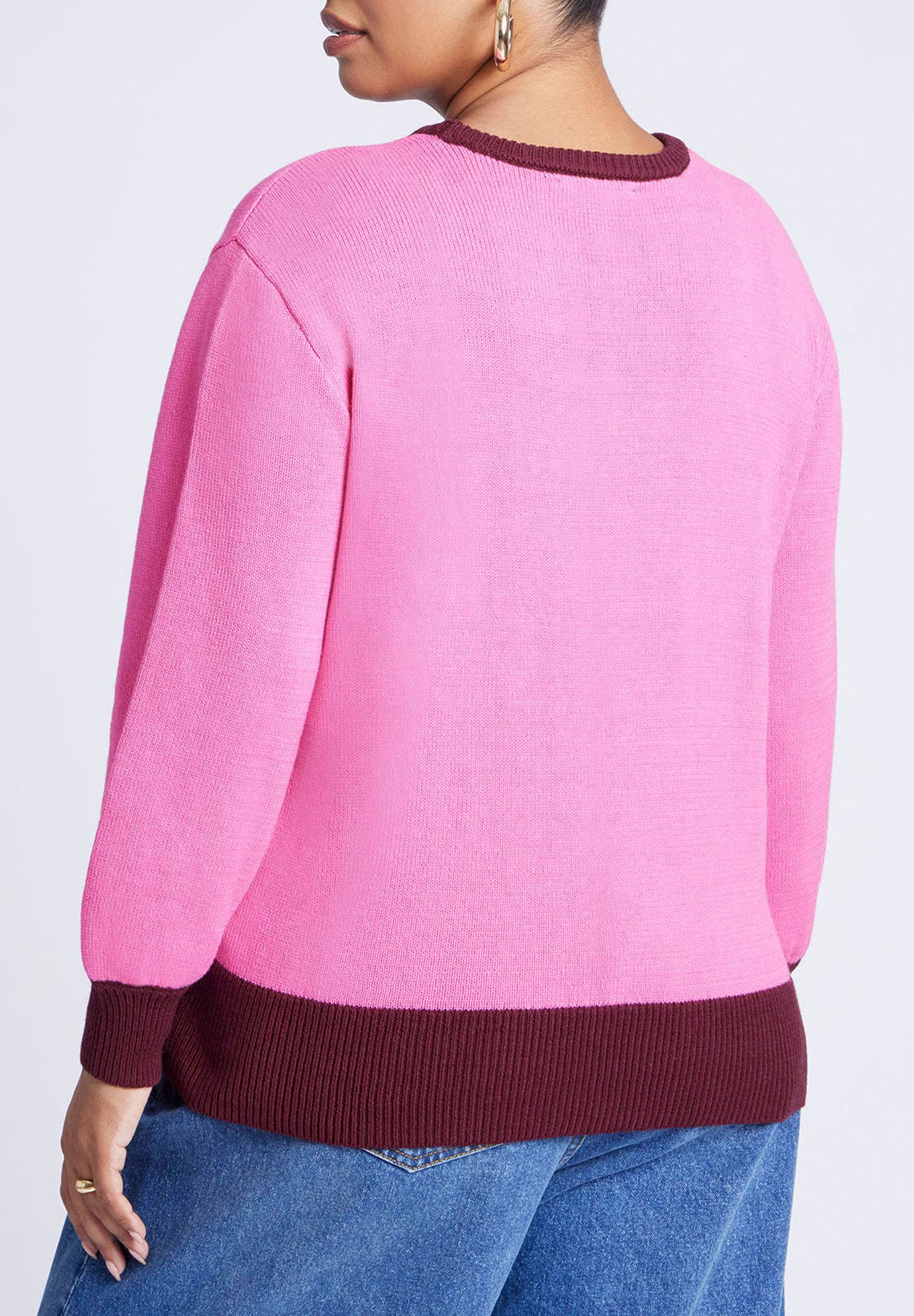 Contrast Rib Sweater - image 2