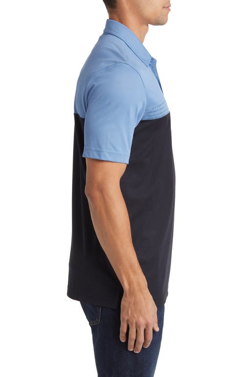 Travismathew Taxiway Colorblock Piqué Polo In Coronet