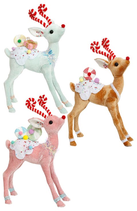 Candied Deer, Medium, Set of 3