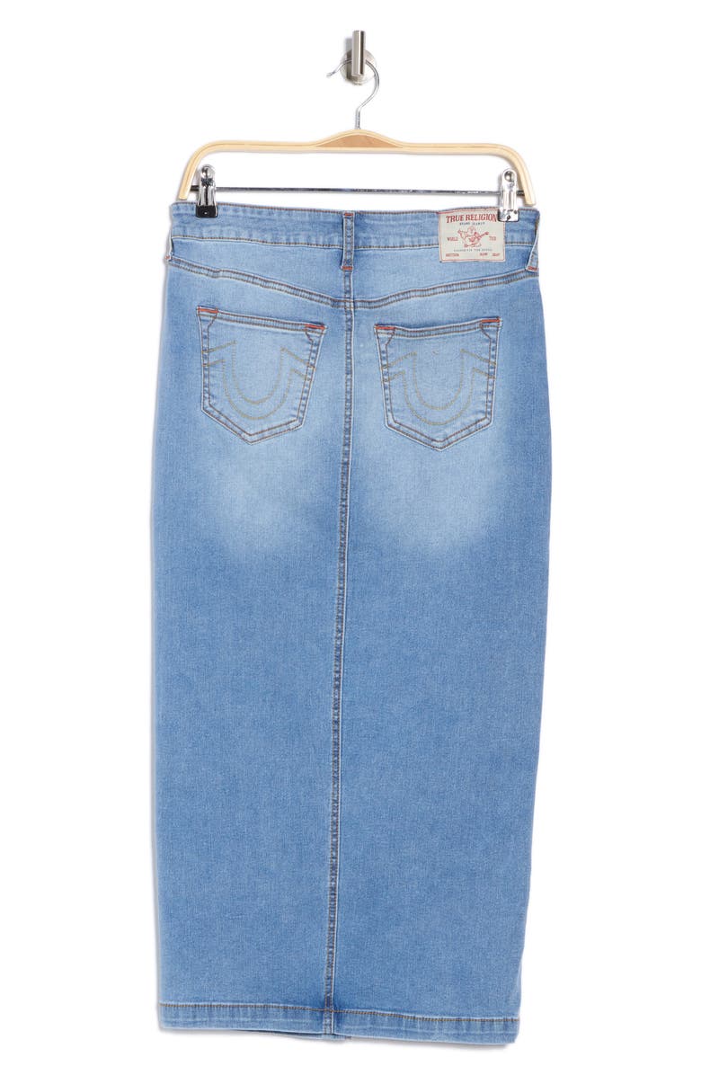 True Religion Denim Maxi Skirt, Alternate, color, 