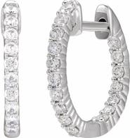 Ivy & Pearl Co. 1/2 CT Lab-Grown Diamond Hoop Earrings in 14K Gold