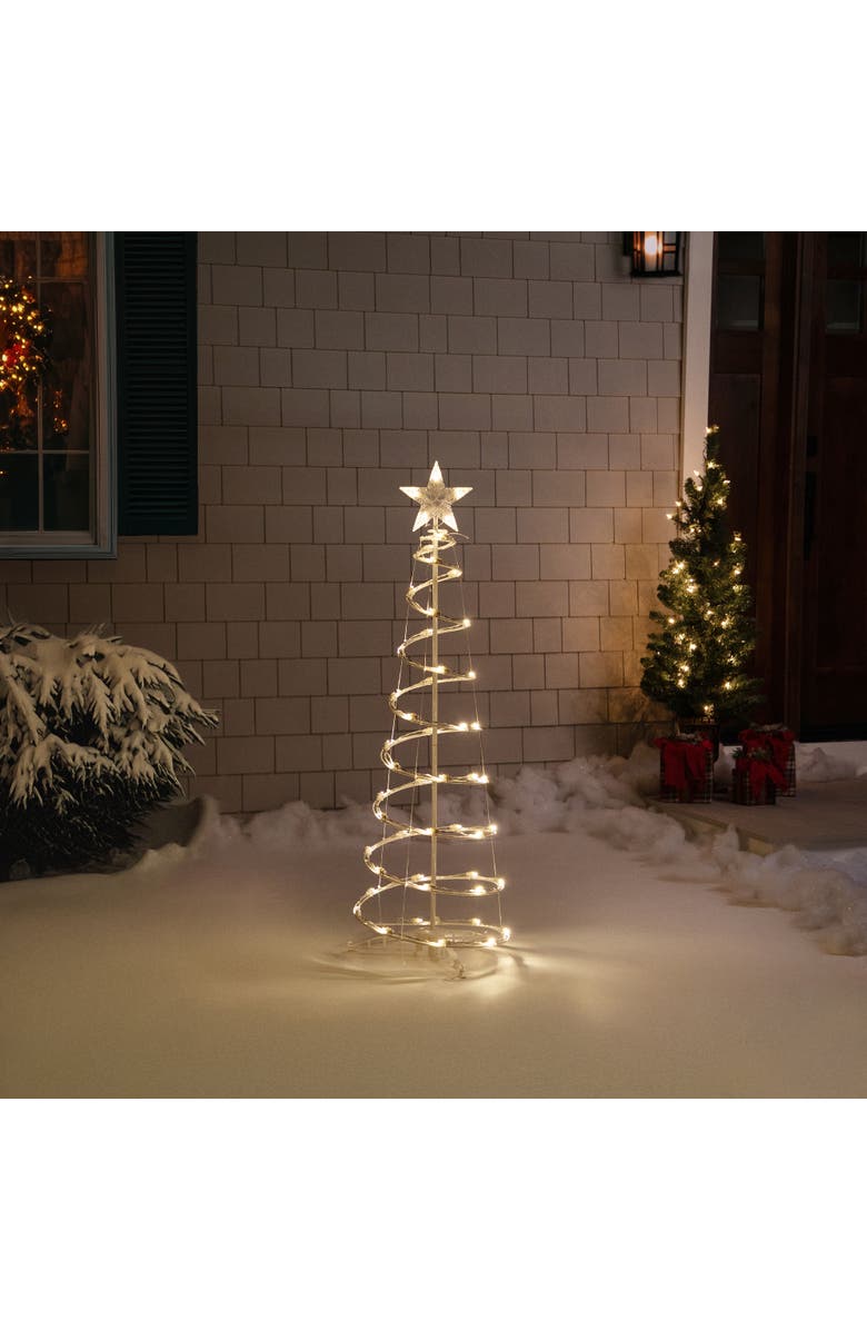 Northlight LED Lighted Spiral Outdoor Christmas Tree - 4' - Warm White Lights, Alternate, color, 
