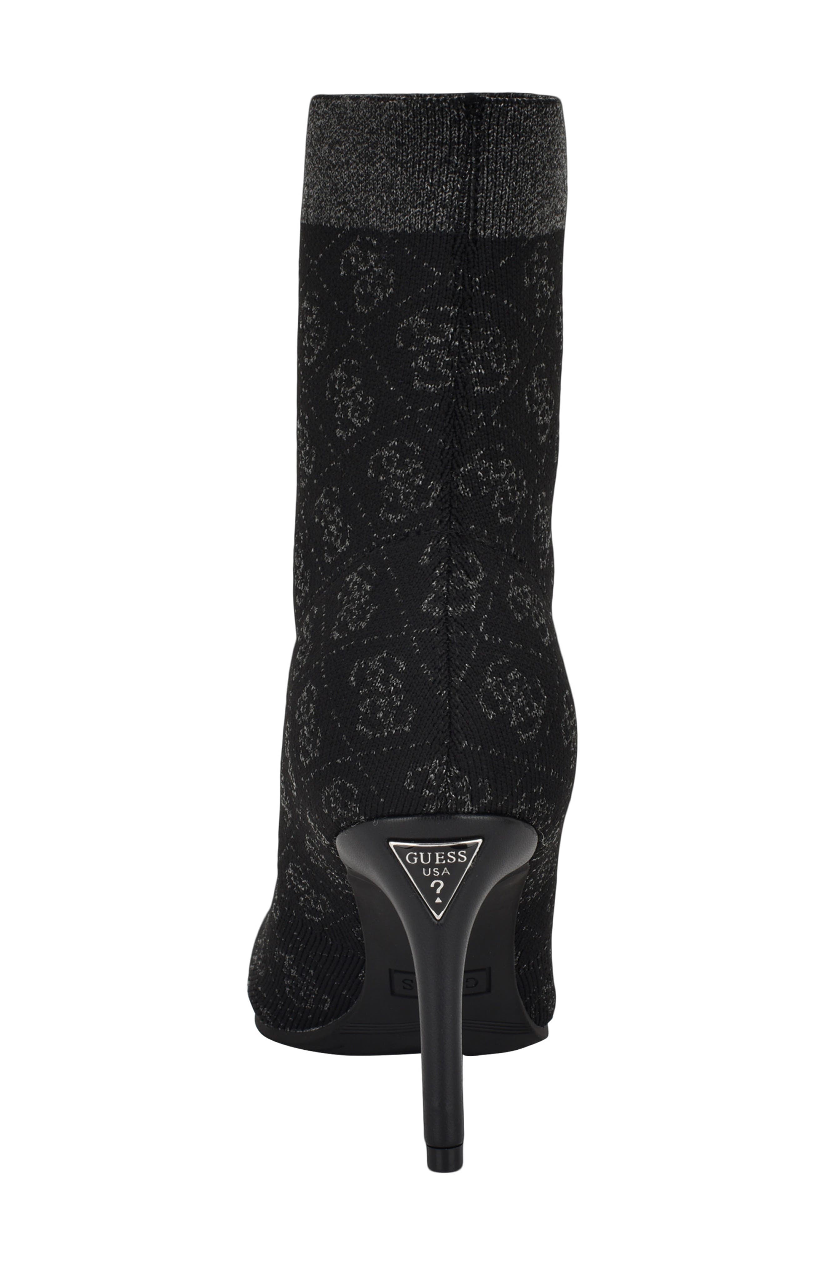 GUESS Richerynt Knit Stiletto Bootie, Alternate, color, Black