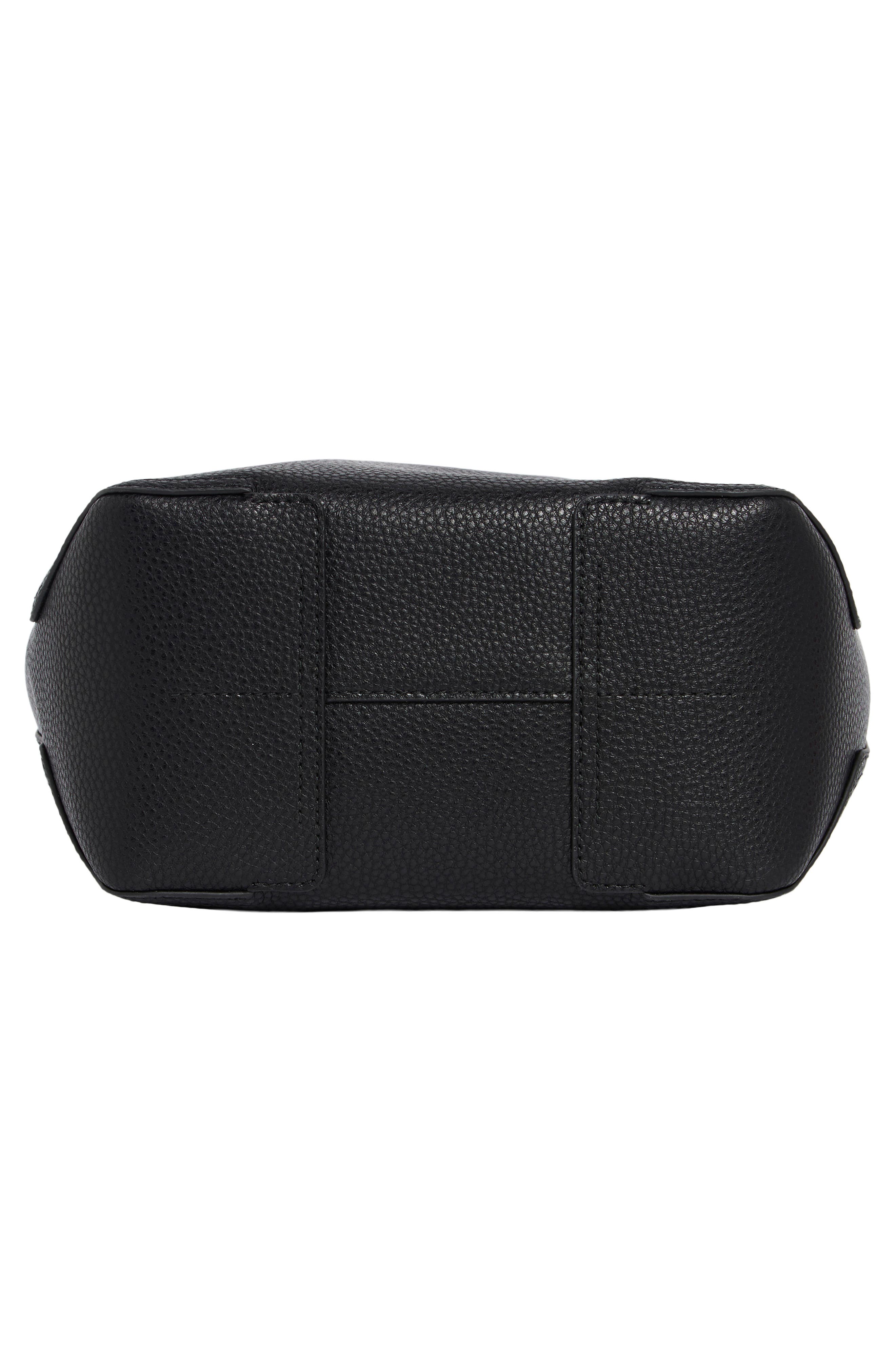 Furla Atena Leather Bucket Bag, Alternate, color, Nero
