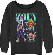 KPop Demon Hunters Junior's KPop Demon Hunters Zoey Super Star Logo Sweatshirt