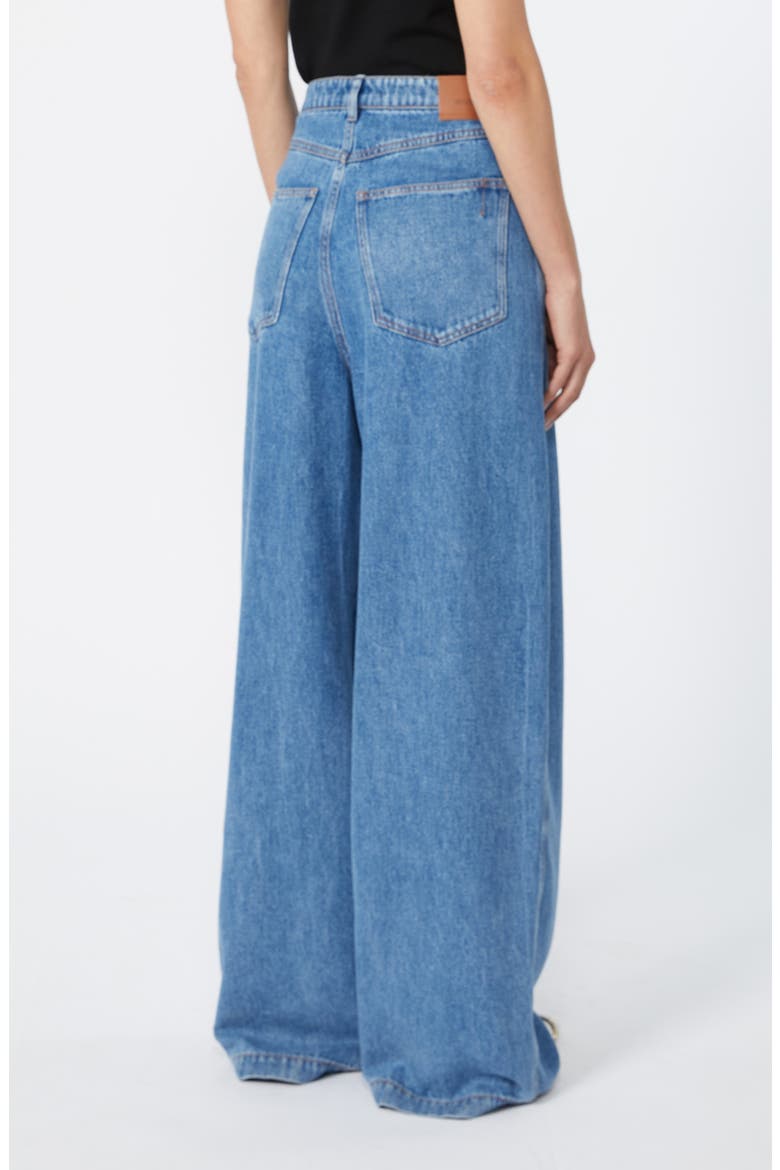 Oversize Lyocell Denim Wide Leg Jeans, Alternate, color, MIDNIGHT BLUE