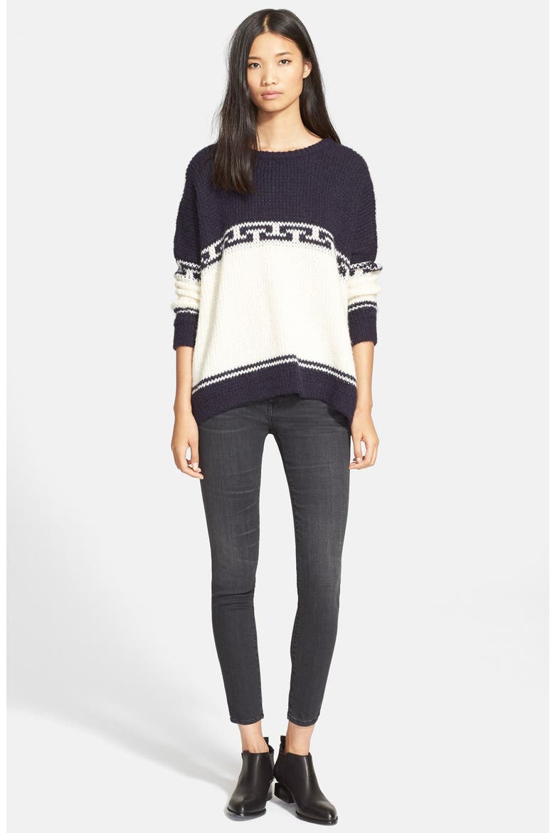 'The Almost Skinny' Skinny Ankle Jeans, Alternate, color, WORN BLACK WASH
