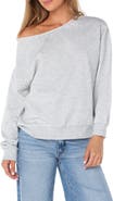 Roxy Wave Break One Shoulder Cotton Blend Sweatshirt
