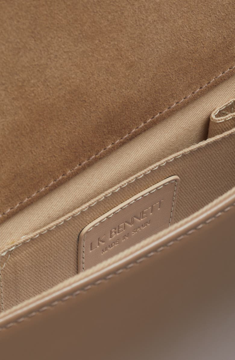 LK Bennett Cici Rectangular Clutch, Alternate, color, Dark Taupe