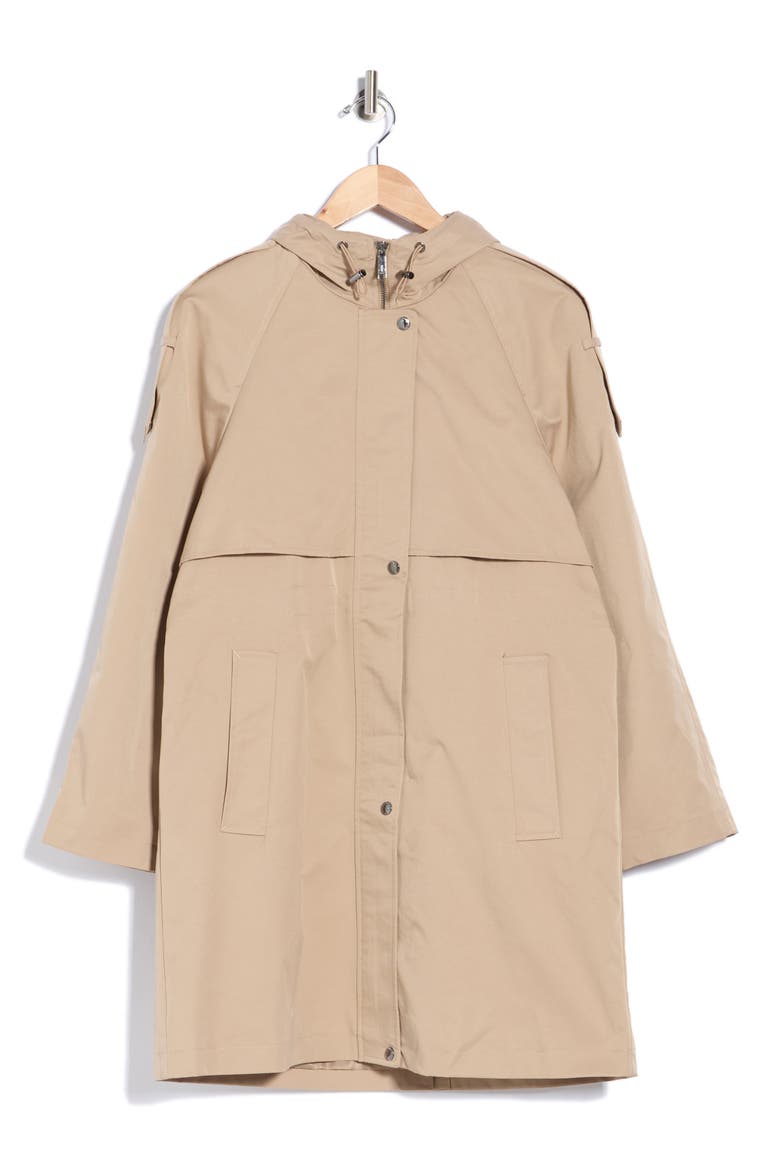 Hooded Rain Anorak, Main, color, SAND