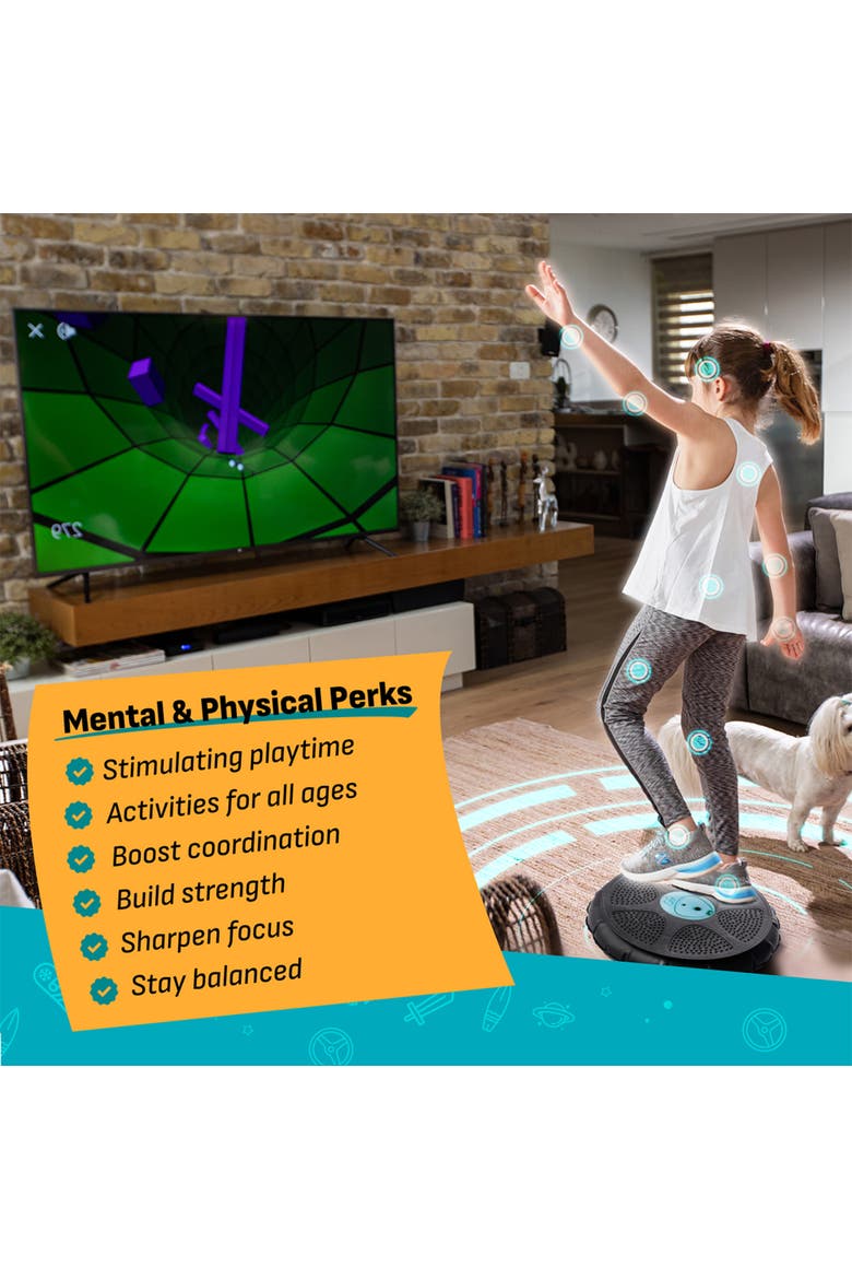 GoBalance Play App-Enabled Interactive Balance Board, Alternate, color, Multicolored