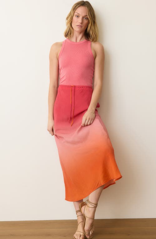 Marine Layer Lexi Ribbed Sleeveless Sun Top In Hibiscus