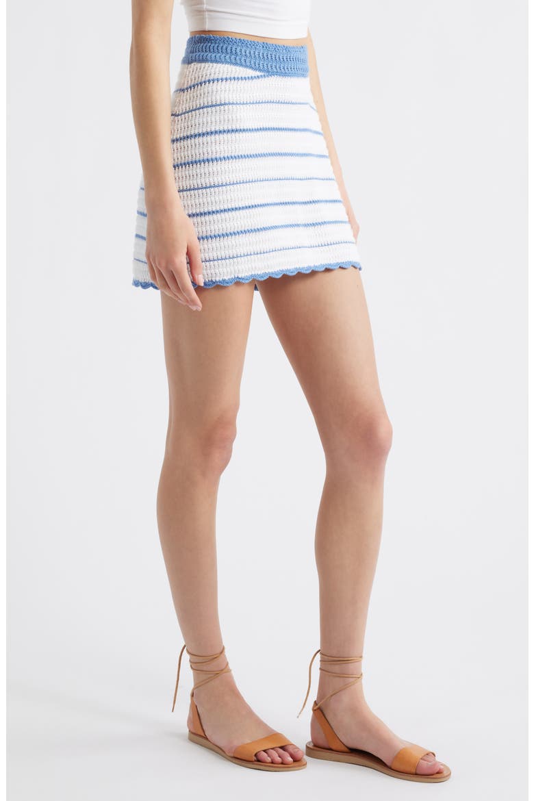Willette Crochet Miniskirt, Alternate, color, MARITIME STRIPES