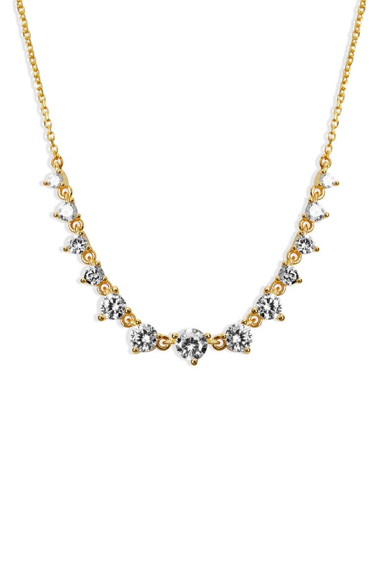 Argento Vivo Sterling Silver Gradient Stone Frontal Necklace, Alternate, color,
