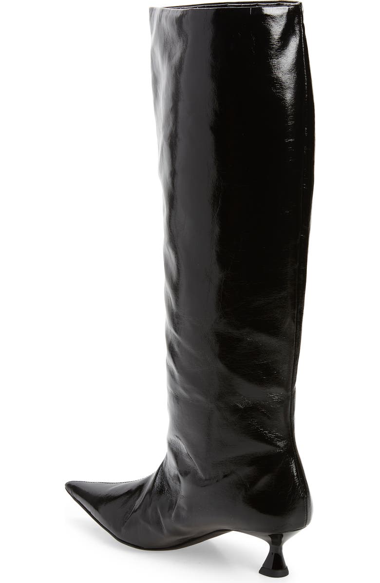 Ganni Slouchy Pointed Toe Knee High Boot, Alternate, color,