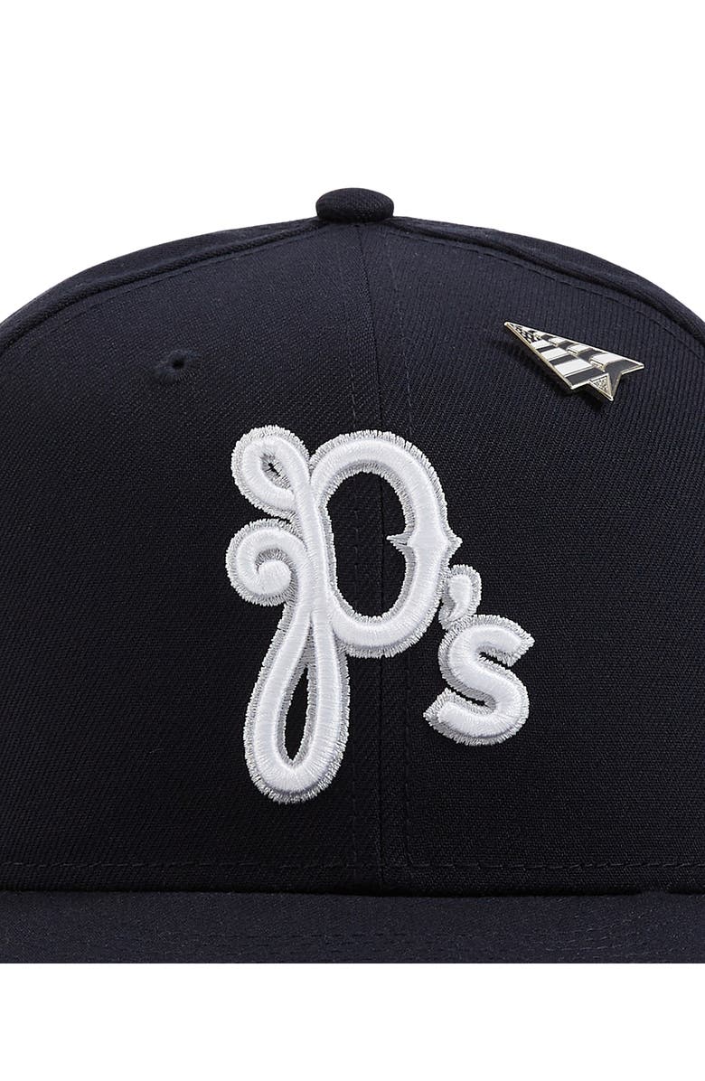 PAPER PLANES P Logo 9FIFTY Twill Snapback Cap, Alternate, color, Navy