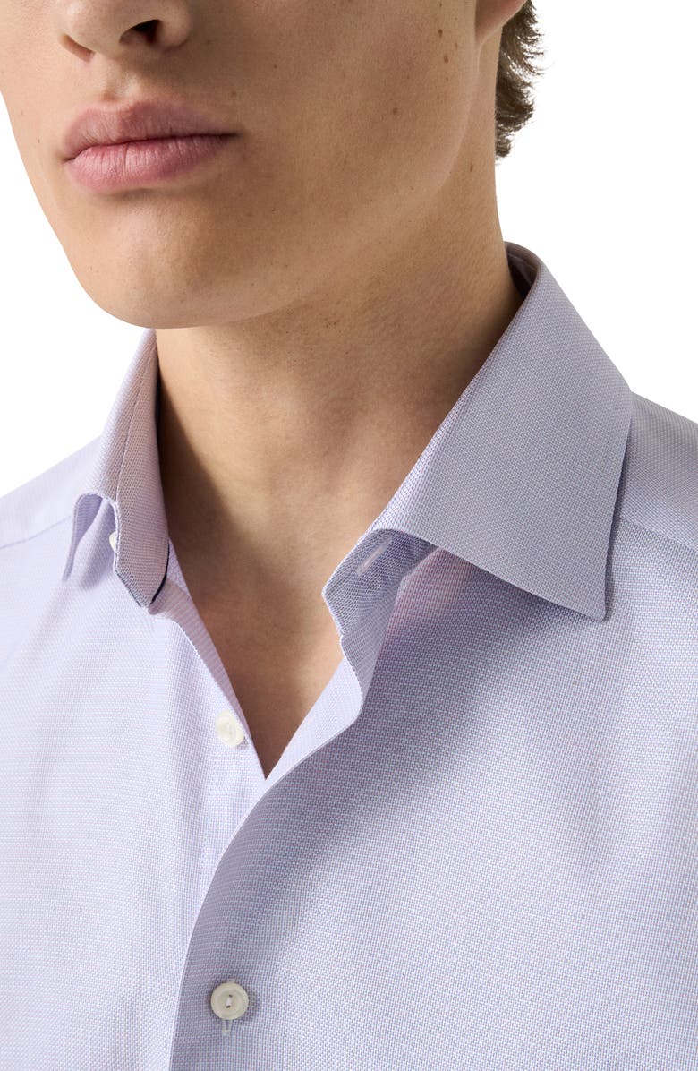 Eton Contemporary Fit Dobby Dress Shirt, Alternate, color, Medium Pink
