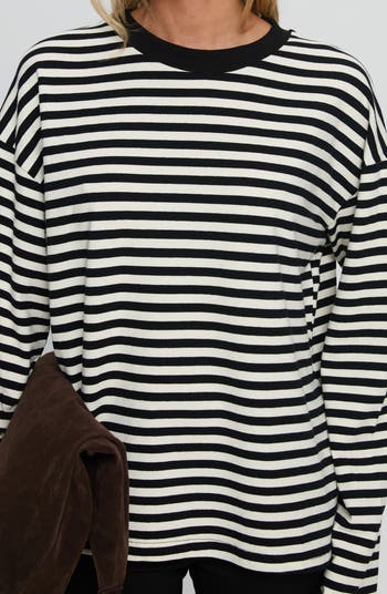 Settle Down Stripe Oversize T-Shirt