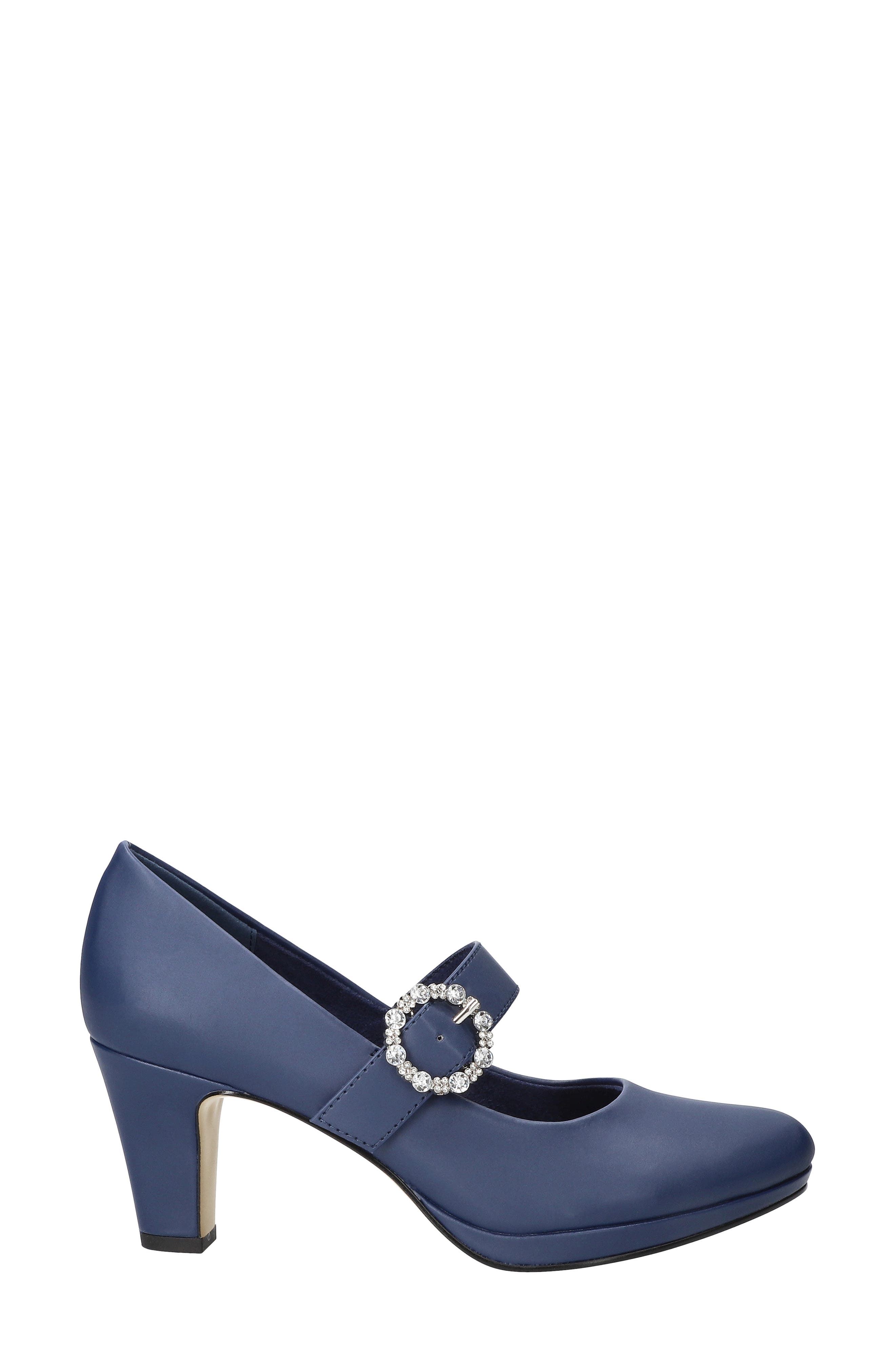 Charisma Mary Jane Platform Pump, Alternate, color, NAVY SATIN-STONES