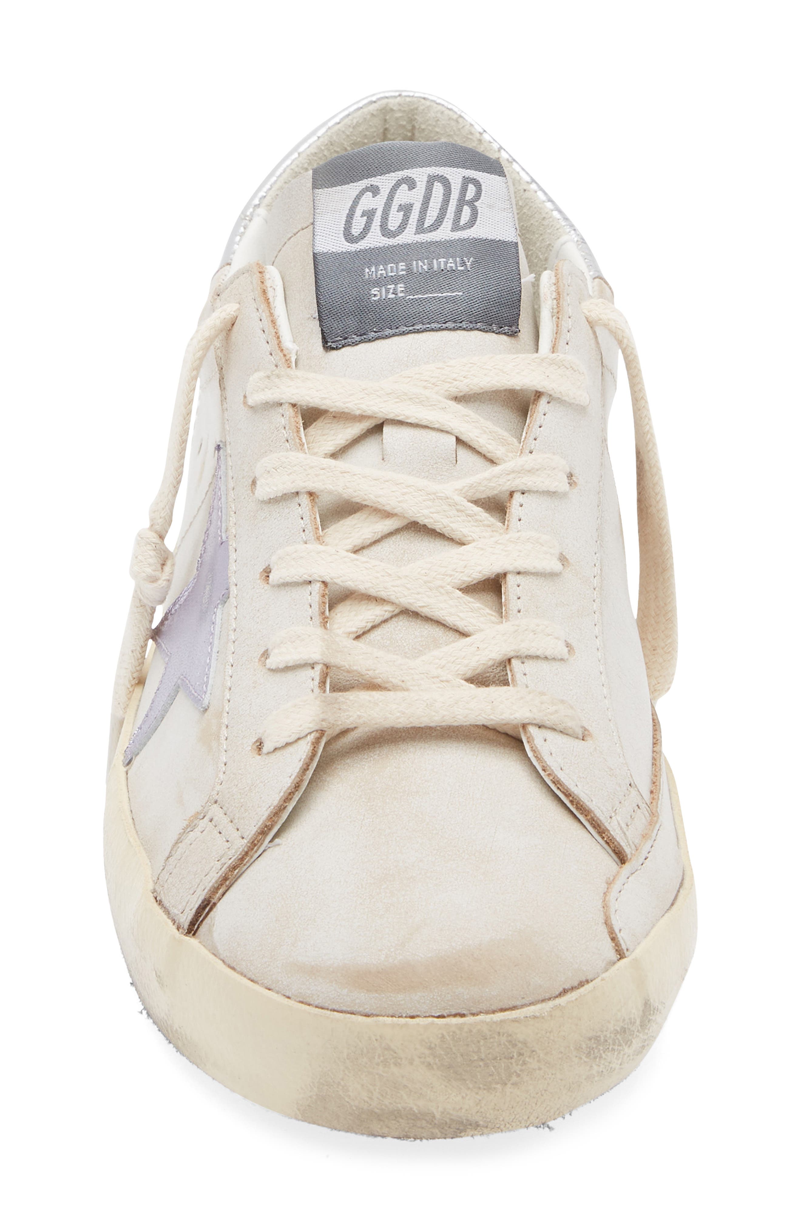 Golden Goose Super-Star Low Top Sneaker, Alternate, color, White/ Silver/ Pink
