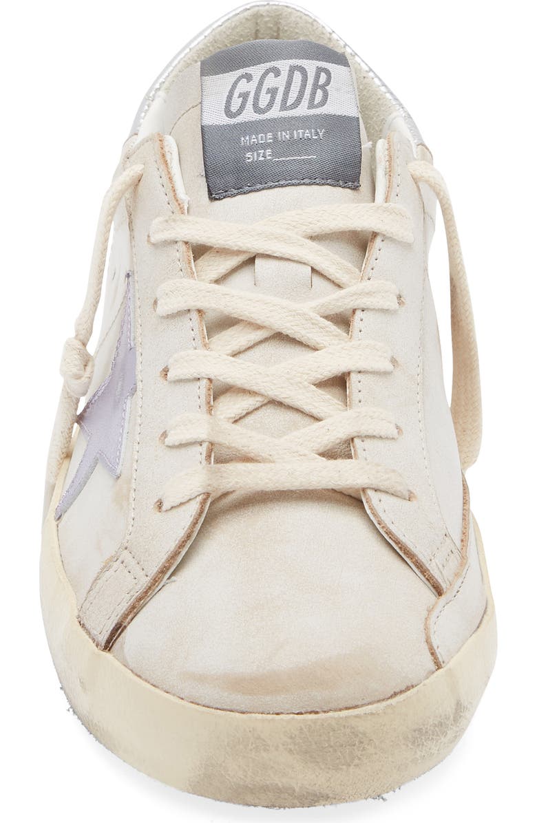 Golden Goose Super-Star Low Top Sneaker, Alternate, color, White/ Silver/ Pink
