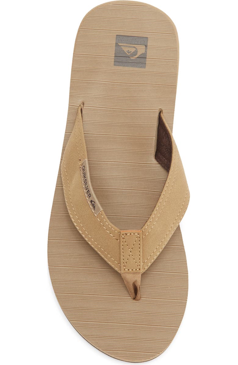 Quiksilver Carving Flip Flop, Alternate, color, Tan
