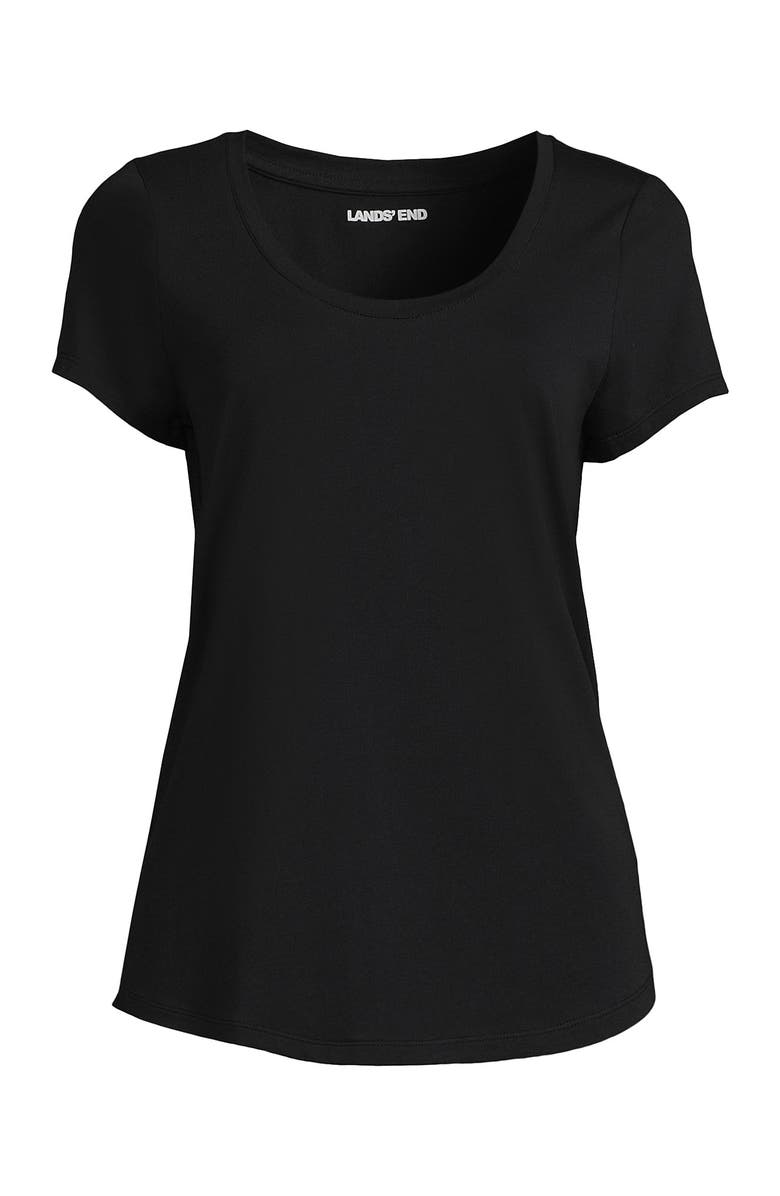 Lands' End Lightweight Jersey T-shirt, Alternate, color, Black