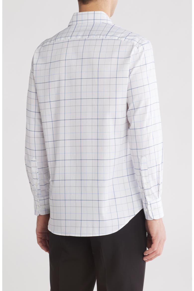 All Season Slim Fit Stretch Dress Shirt, Alternate, color, GREY MULTI