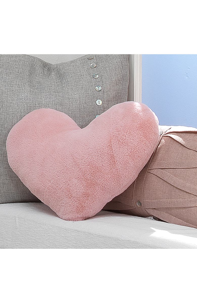 Lambs 
Ivy Signature Heart to Heart Soft Decorative Pillow, Alternate, color, Pink