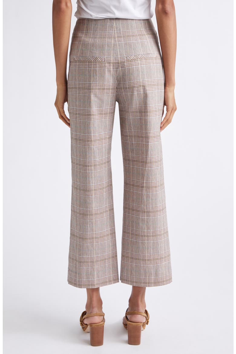 Dova High Waist Glen Check Ankle Pants, Alternate, color, RAISIN MULTI