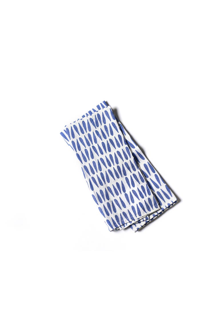 Iris Blue Drop Kitchen Towels Set of 4, Main, color, Blue