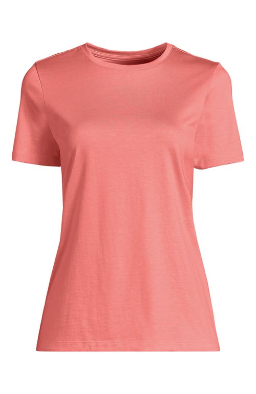 Lands' End Relaxed Supima Cotton Crew Neck T-shirt In Pink