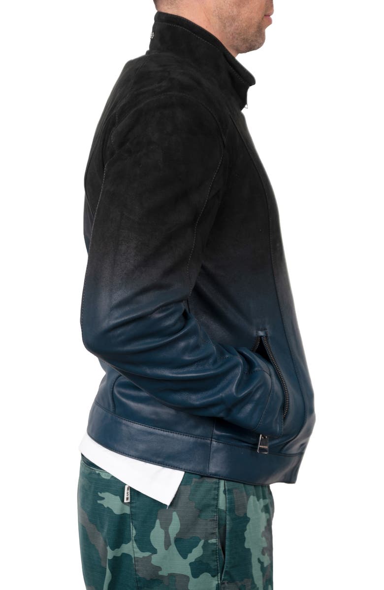 Maceoo Lambskin Leather Jacket, Alternate, color, Blue