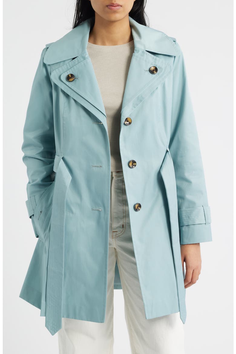Single Breasted Trench Coat, Alternate, color, GREEN
