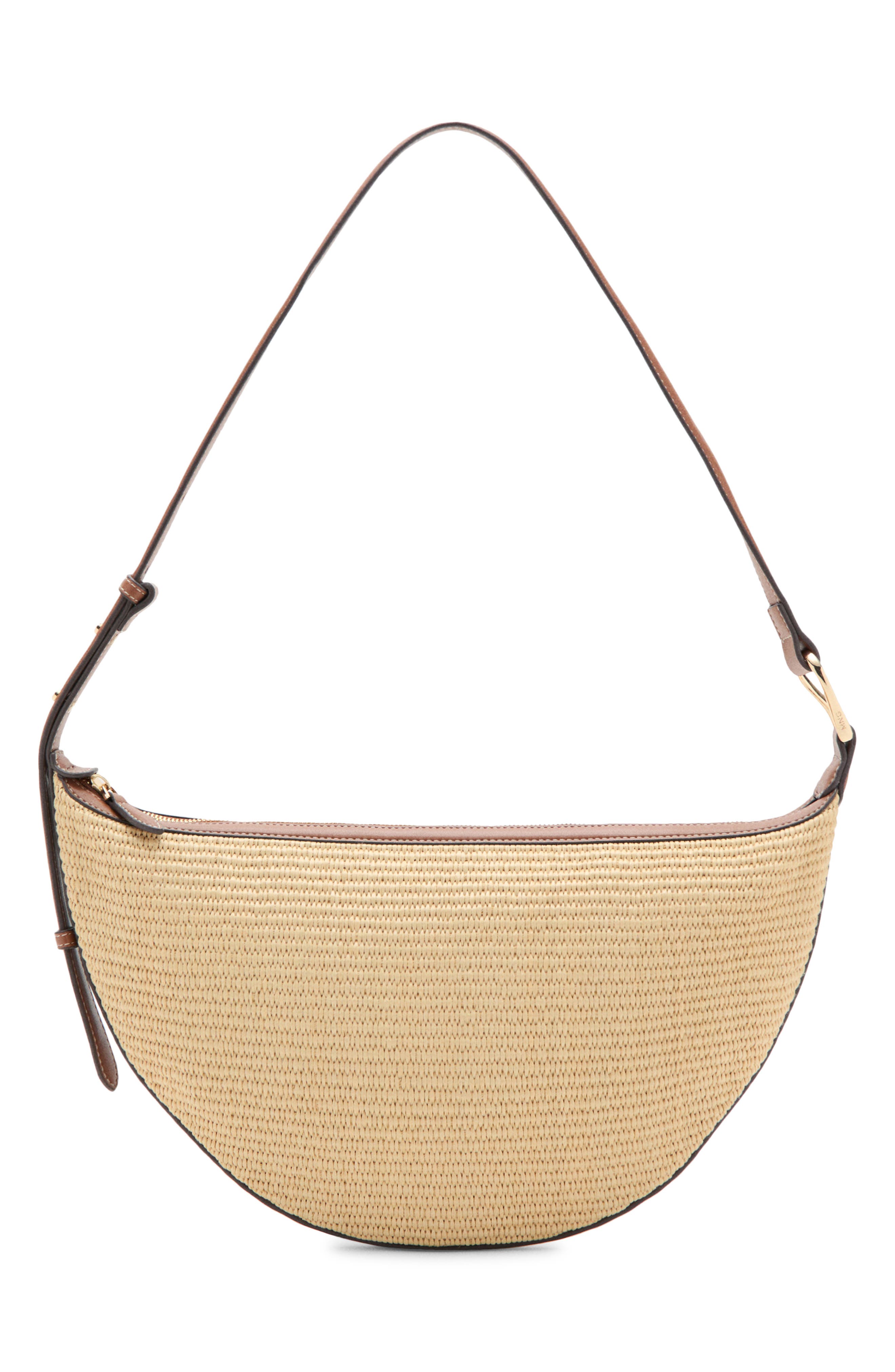 Textured Shoulder Bag, Main, color, LEATHER