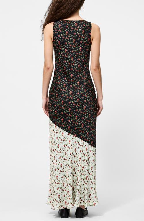 French Connection Julia Colorblock Ditsy Sleeveless Maxi Dress In Multi