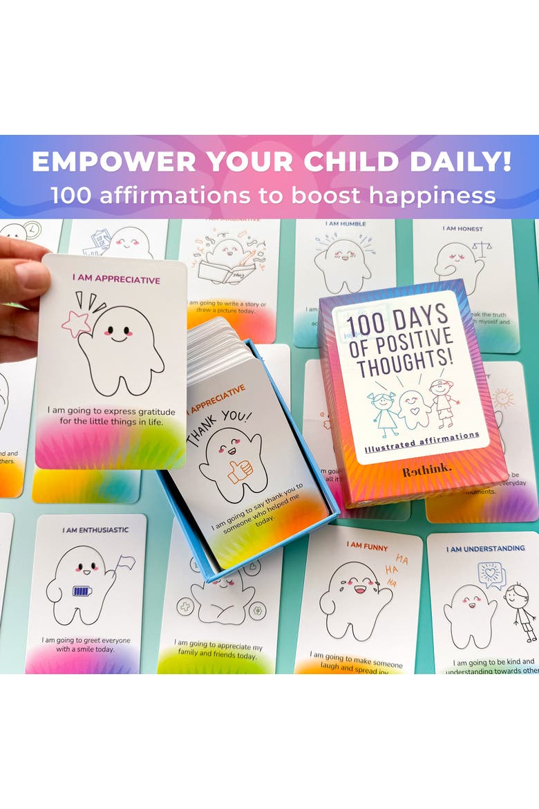 Positive Affirmation and Meditation Kids Cards, Alternate, color, Affirmation Kids