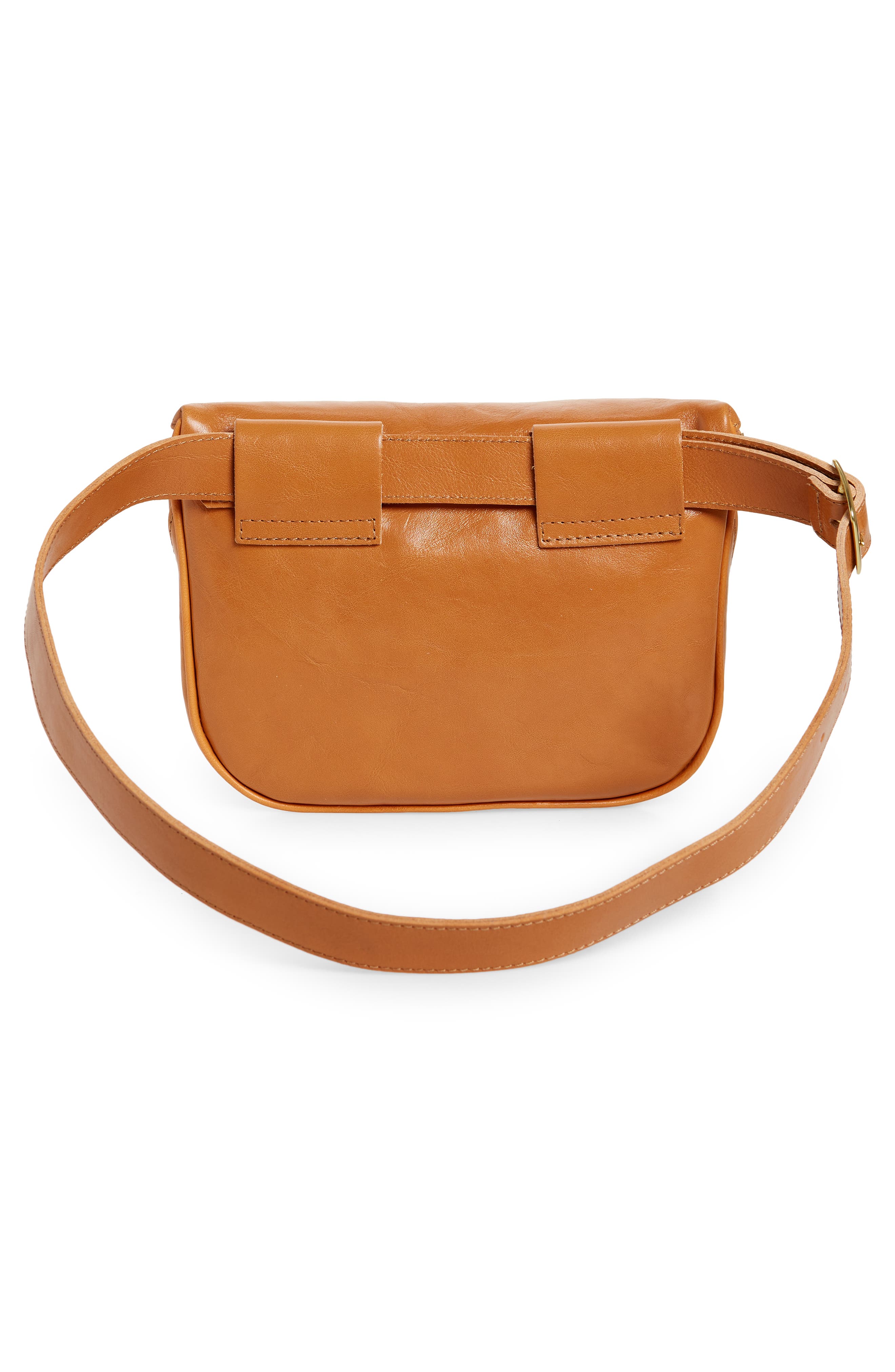 Clare V. Colorblock Leather Belt Bag, Alternate, color, 
