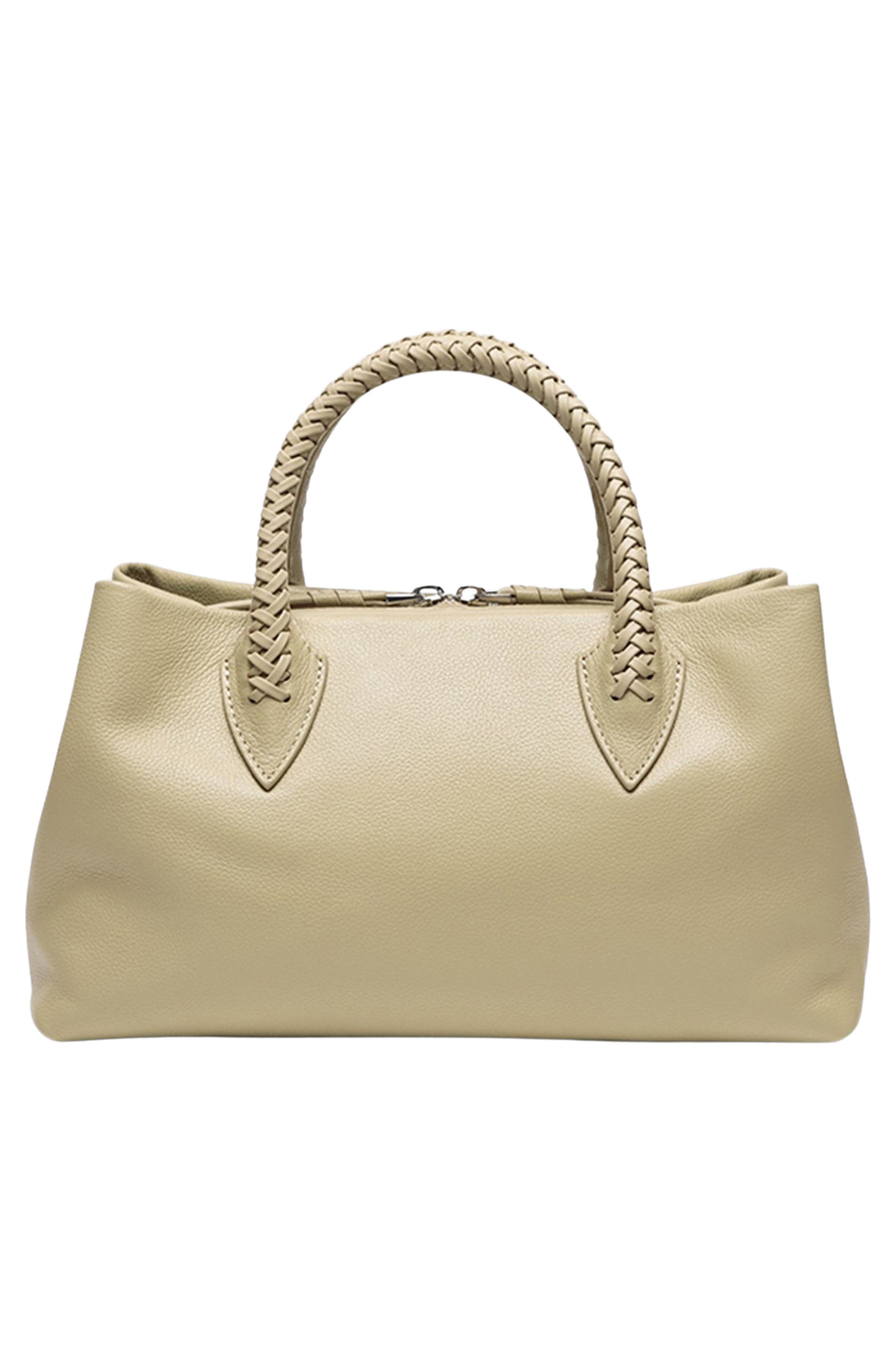 Roy Leather Satchel, Alternate, color, WINTER BEIGE