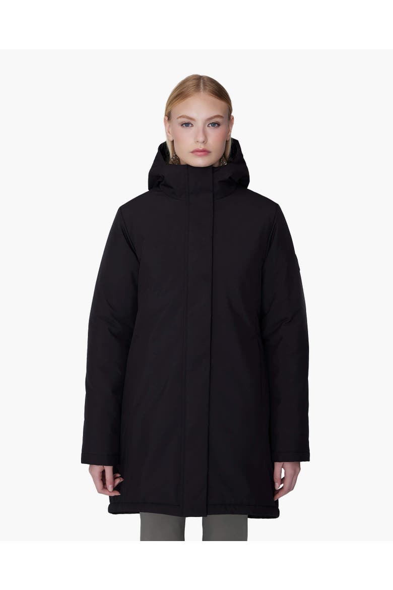 MARA | Hooded Insulated Winter Jacket, Alternate, color, Black