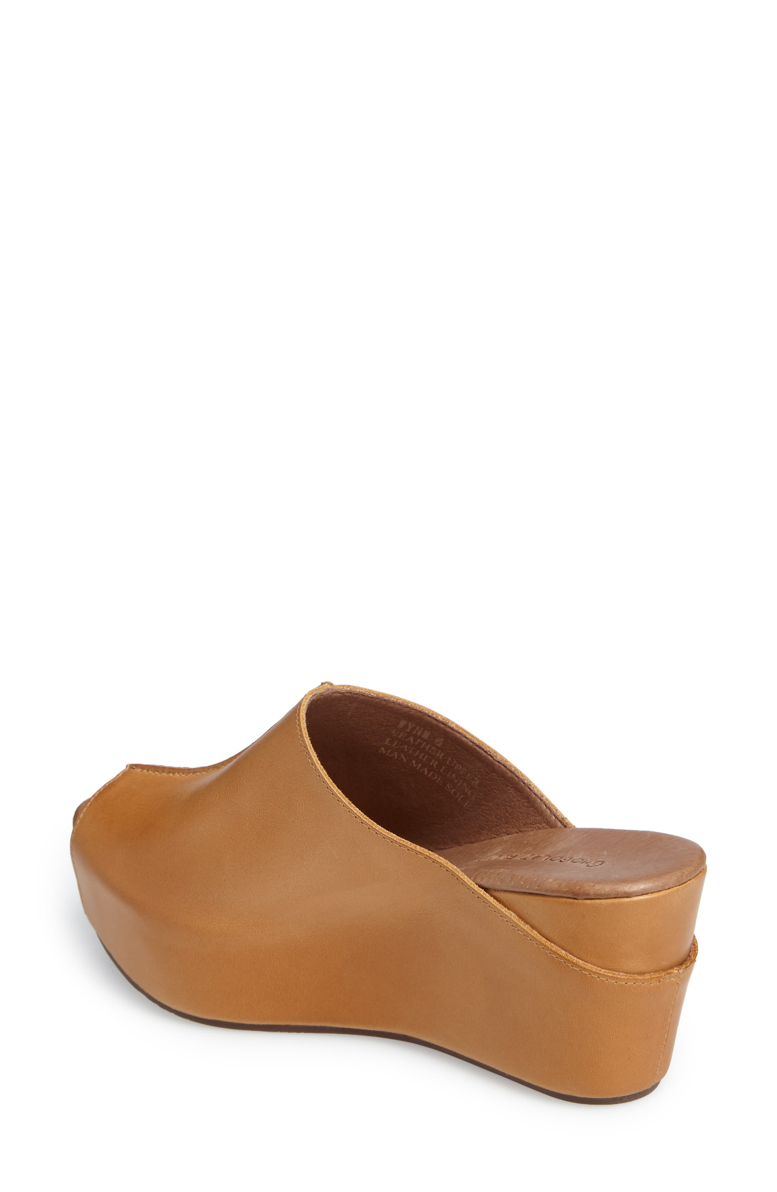Wynn Peep Toe Mule, Alternate, color, CAMEL LEATHER